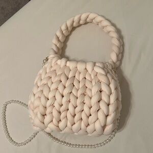 Handmade Chunky Yarn Bag (beige)